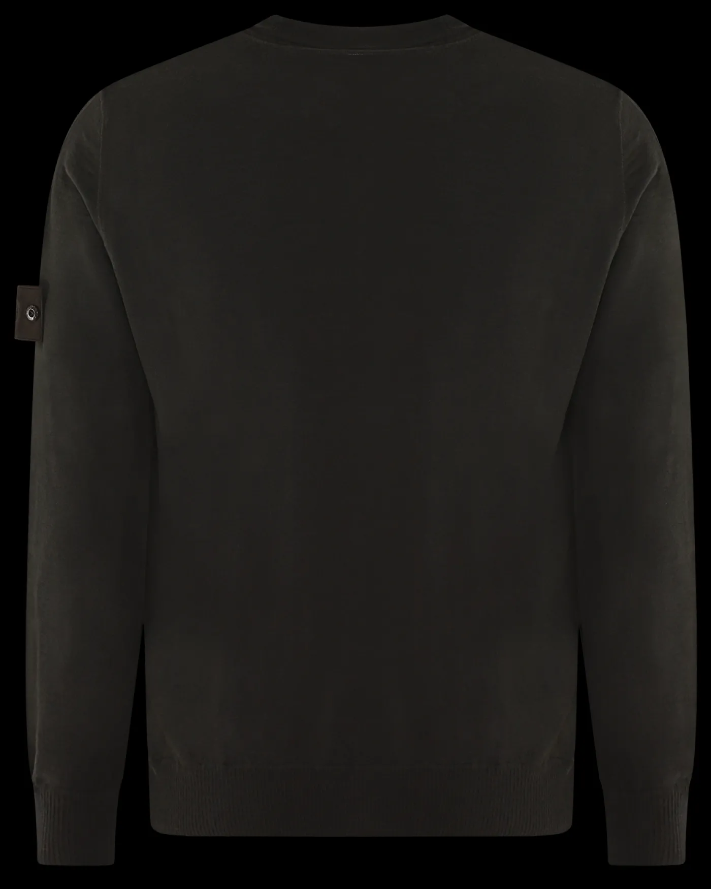 Heren Logo Patch Sweater Wool Bruin