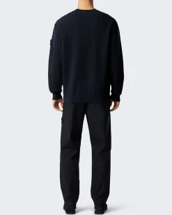 Heren Logo Patch Sweater Blauw