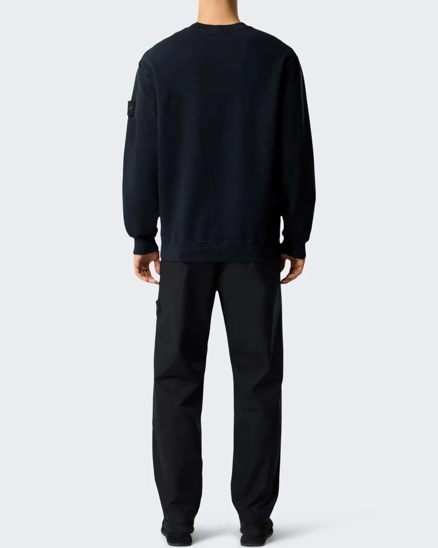 Heren Logo Patch Sweater Blauw