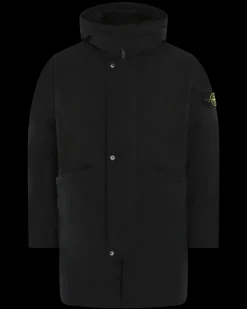Heren Logopatch Long Parka Zwart