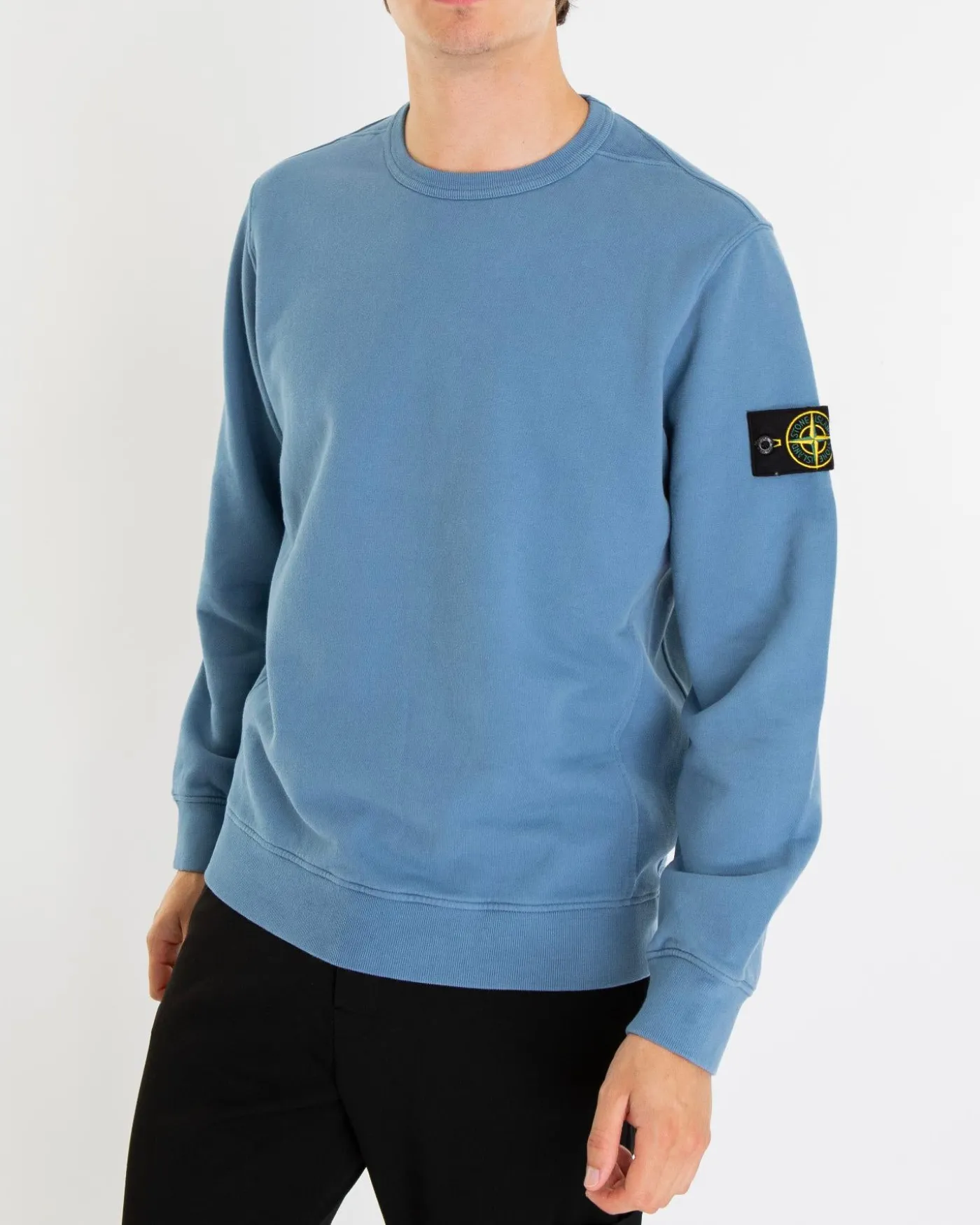 Heren Logo-patch Sweater Blauw