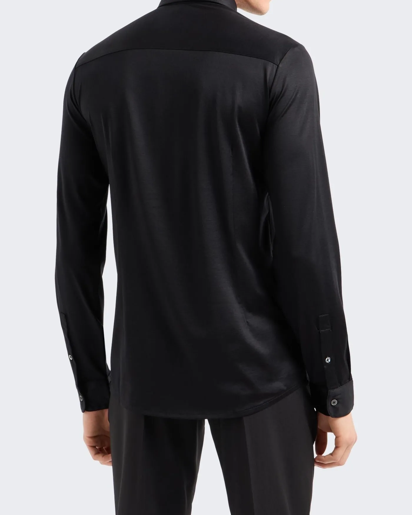 Heren Lyocell Jersey Shirt Zwart
