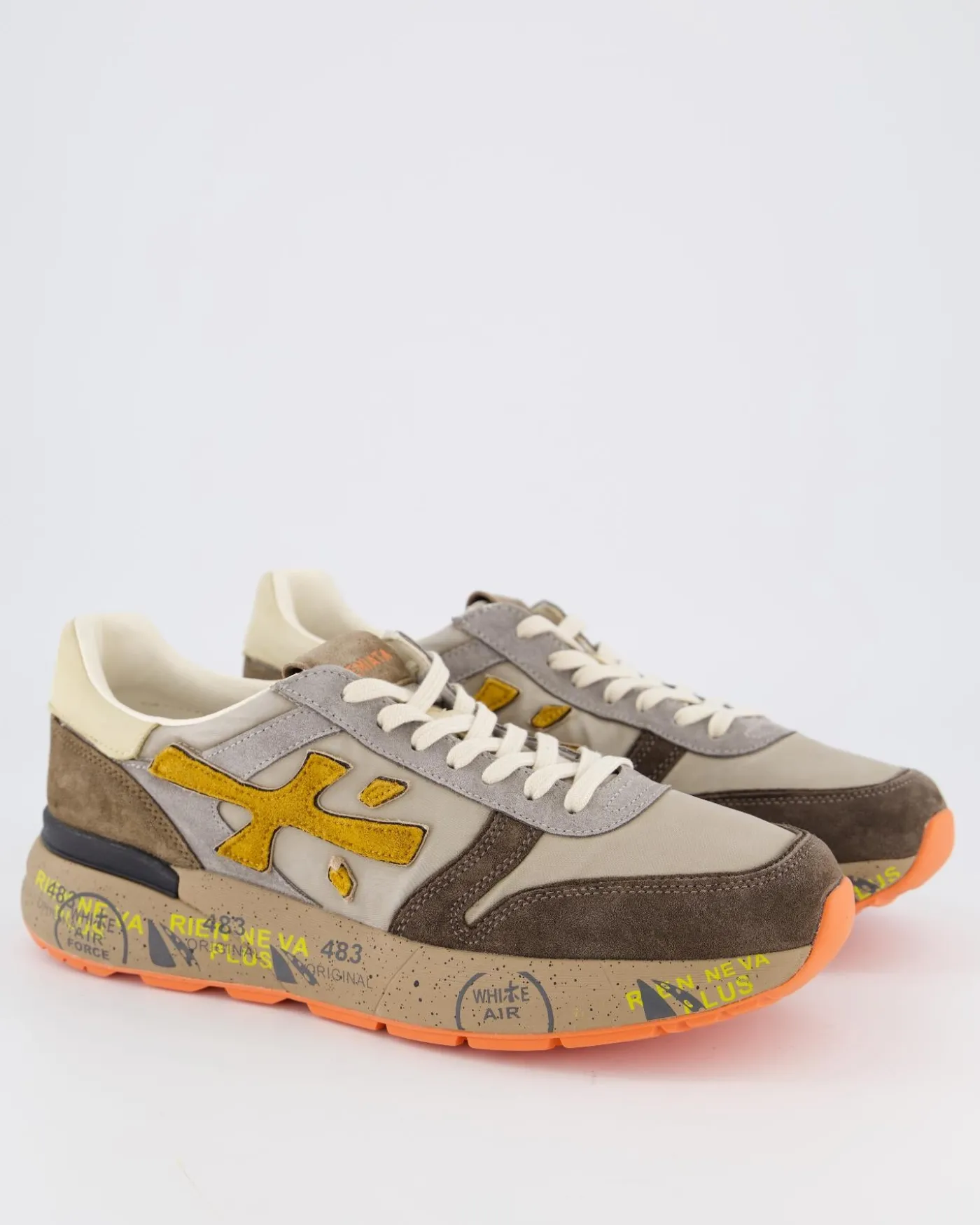Heren Mick Sneaker Beige/Bruin