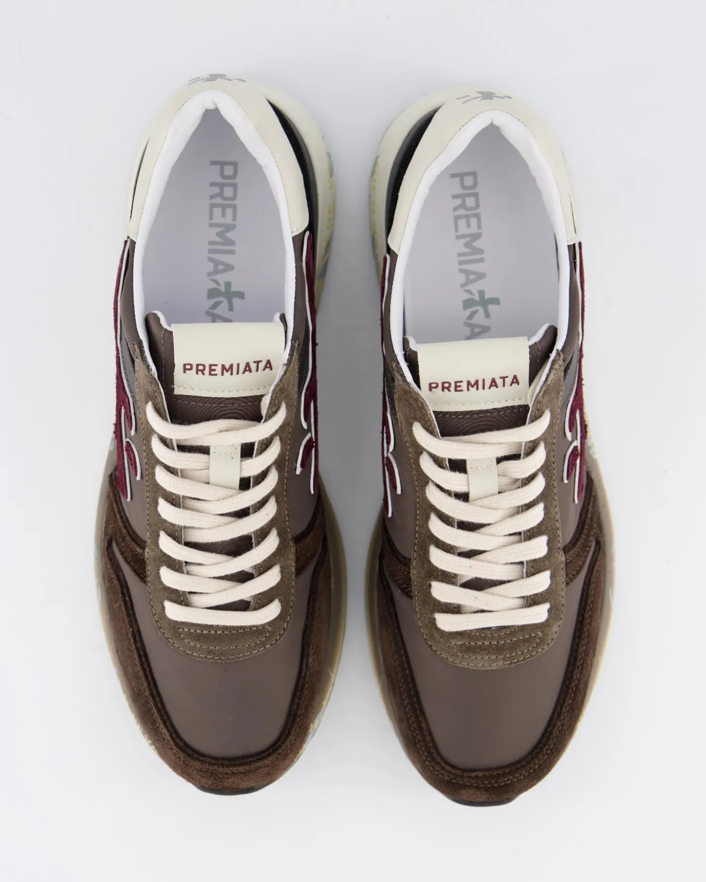 Heren Mick Sneaker Bruin/Rood