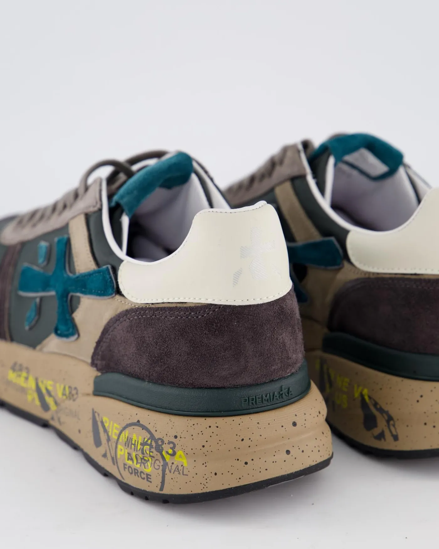 Heren Mick Sneaker Grijs/Blauw