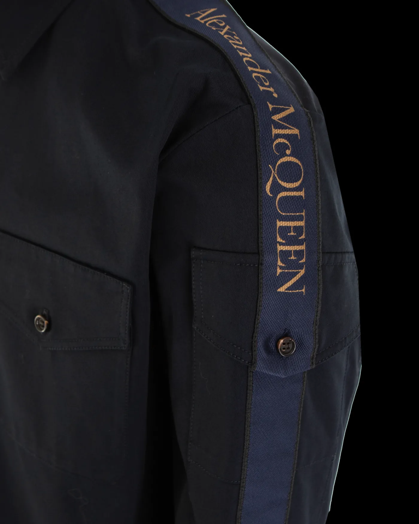 Heren Military Camera Strap Shirt