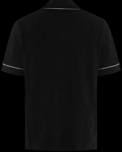 Heren Monogram Towelling Shirt Zwart