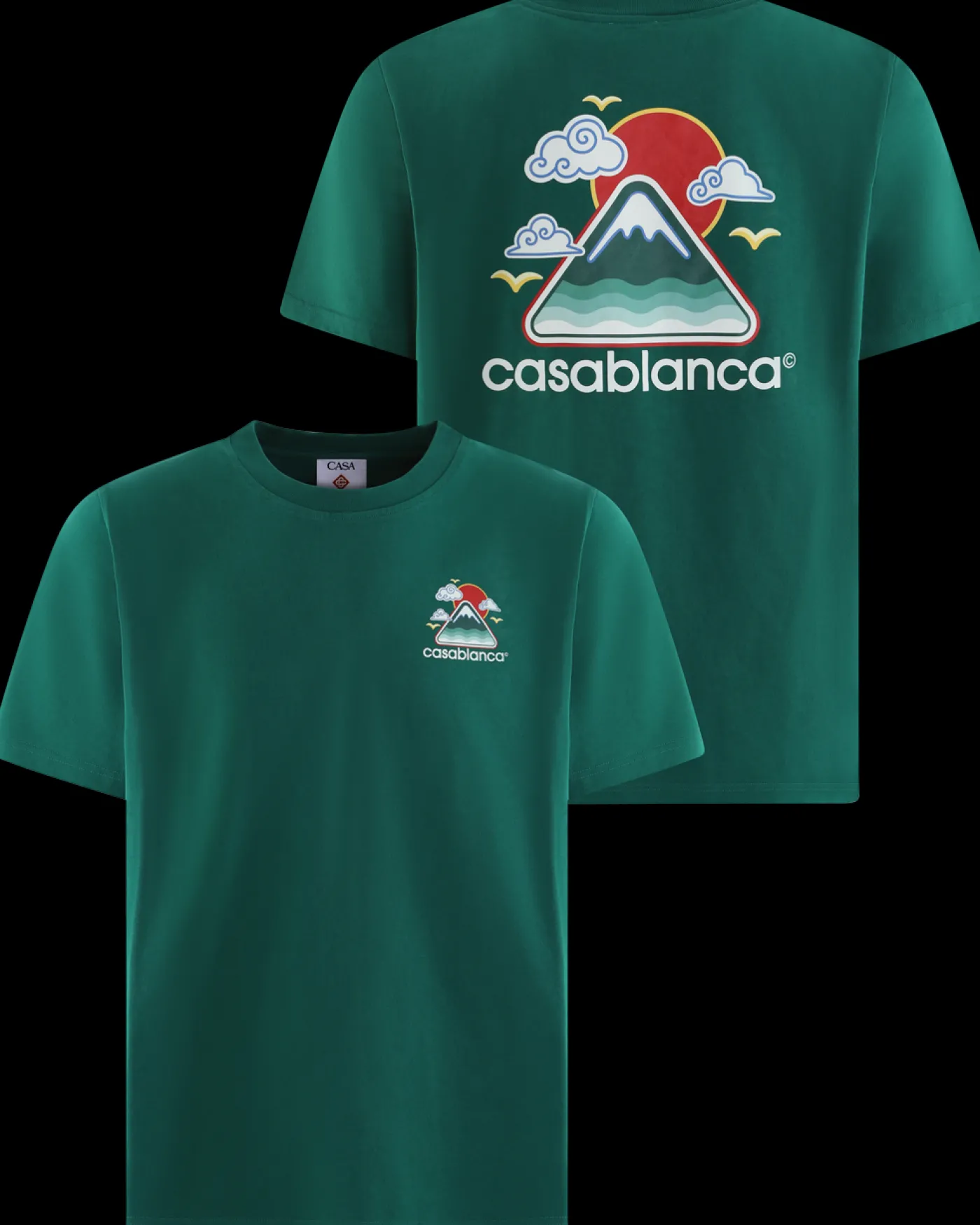 Heren Montagne Ondulée T-Shirt Groen