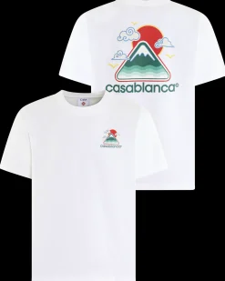 Heren Montagne Ondulée T-Shirt Wit