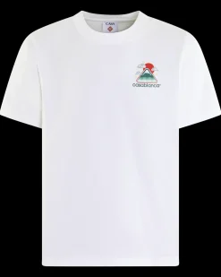 Heren Montagne Ondulée T-Shirt Wit