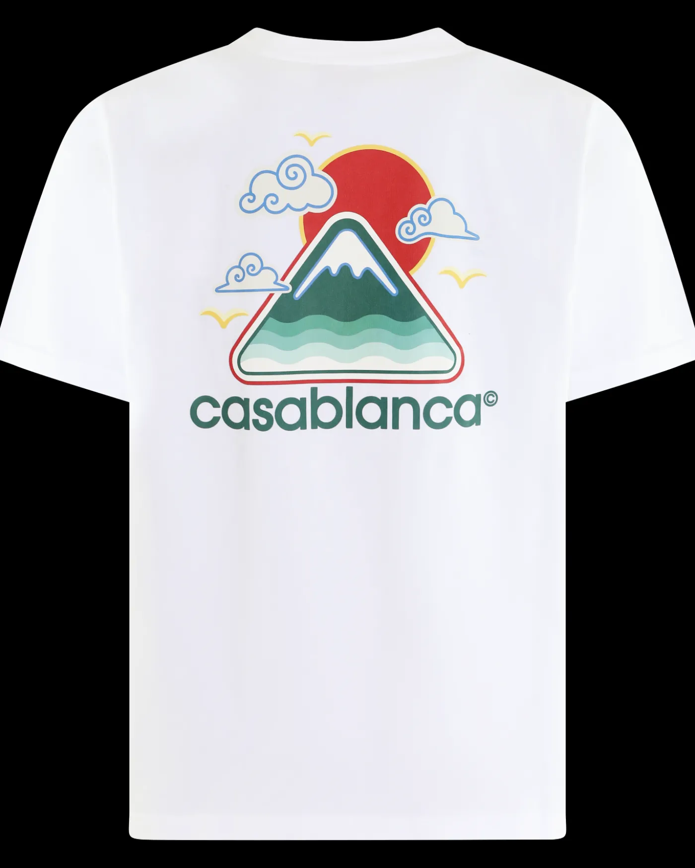 Heren Montagne Ondulée T-Shirt Wit