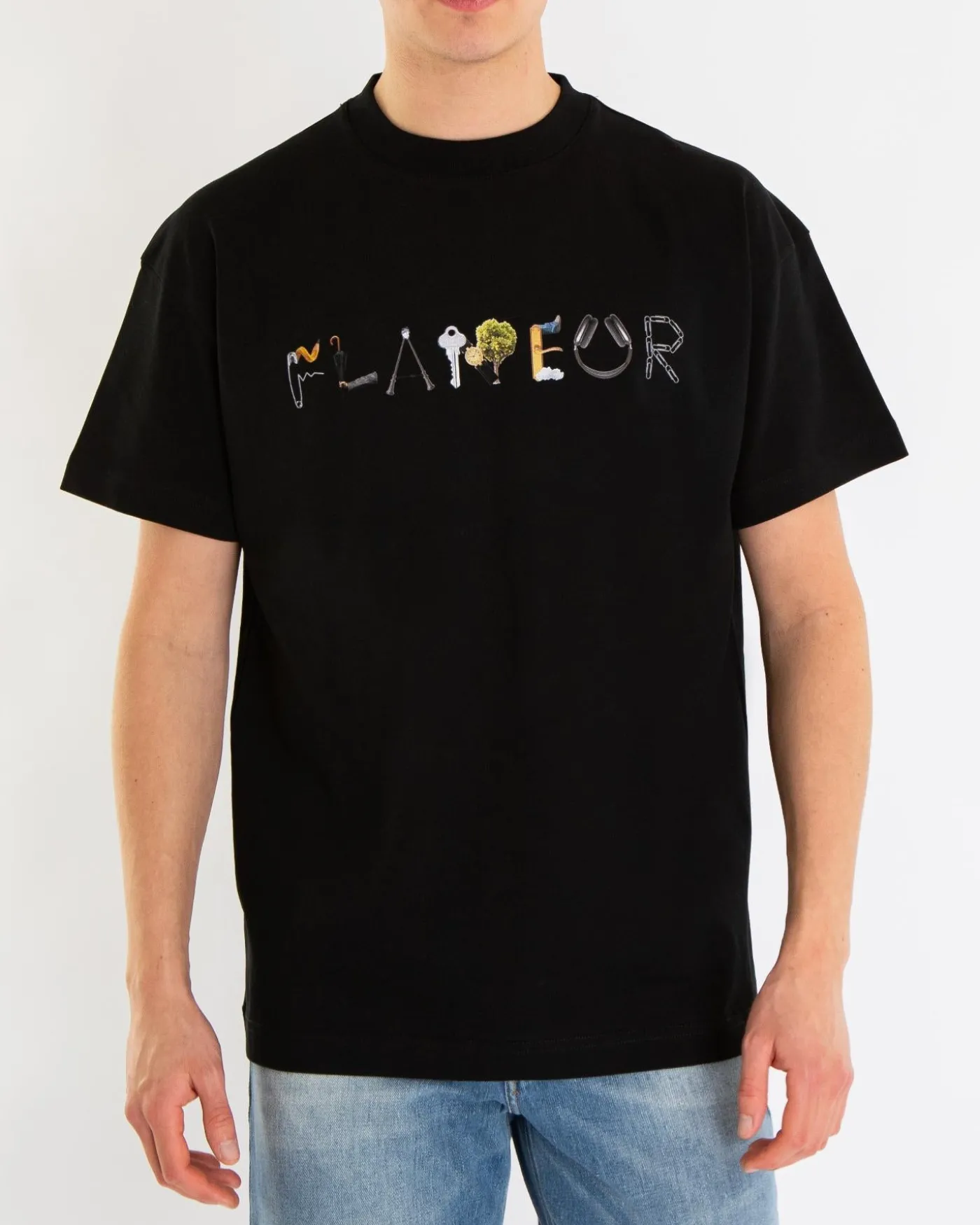 Heren Objects T-Shirt Zwart