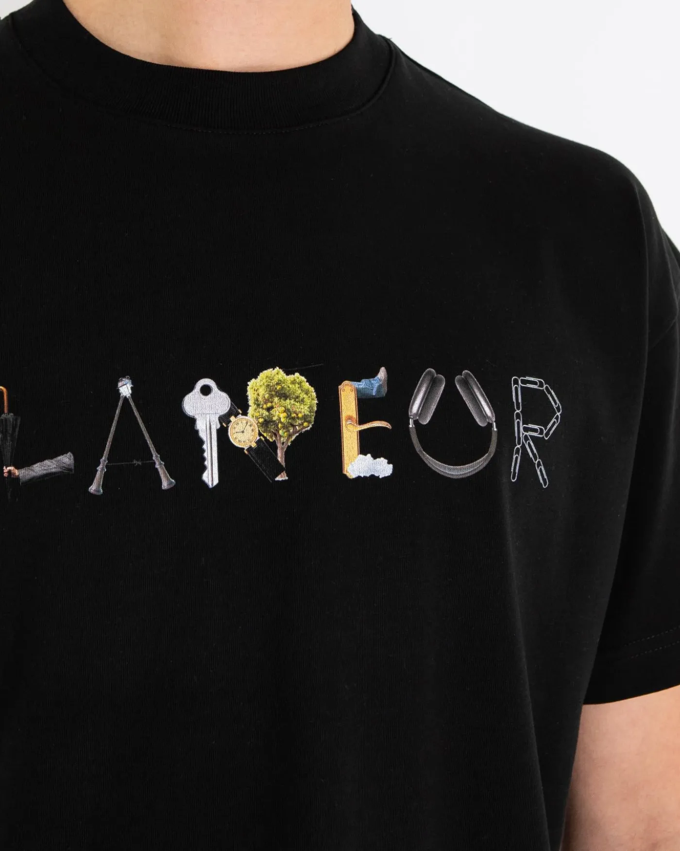 Heren Objects T-Shirt Zwart