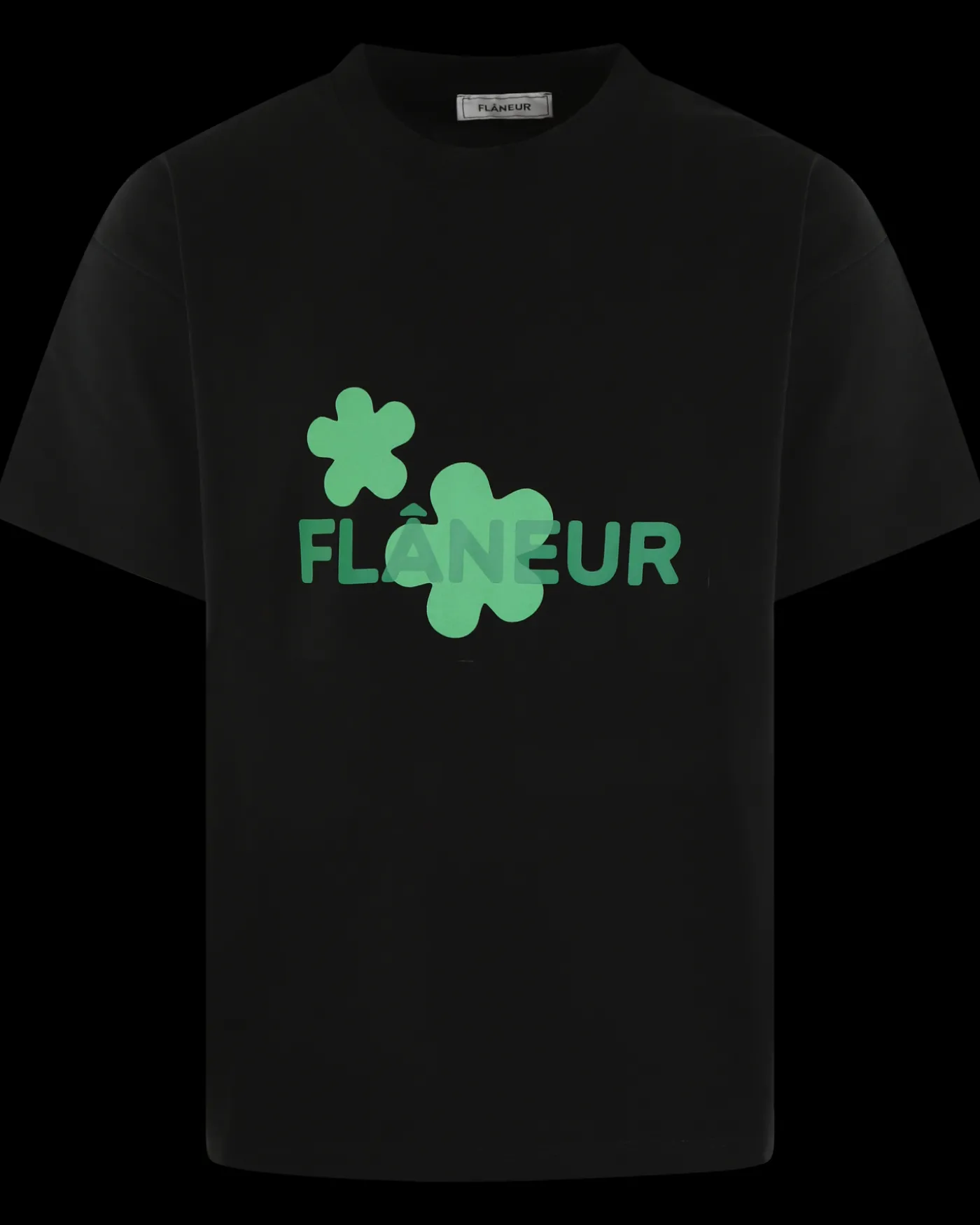 Heren Organic Flower T-Shirt Zwart