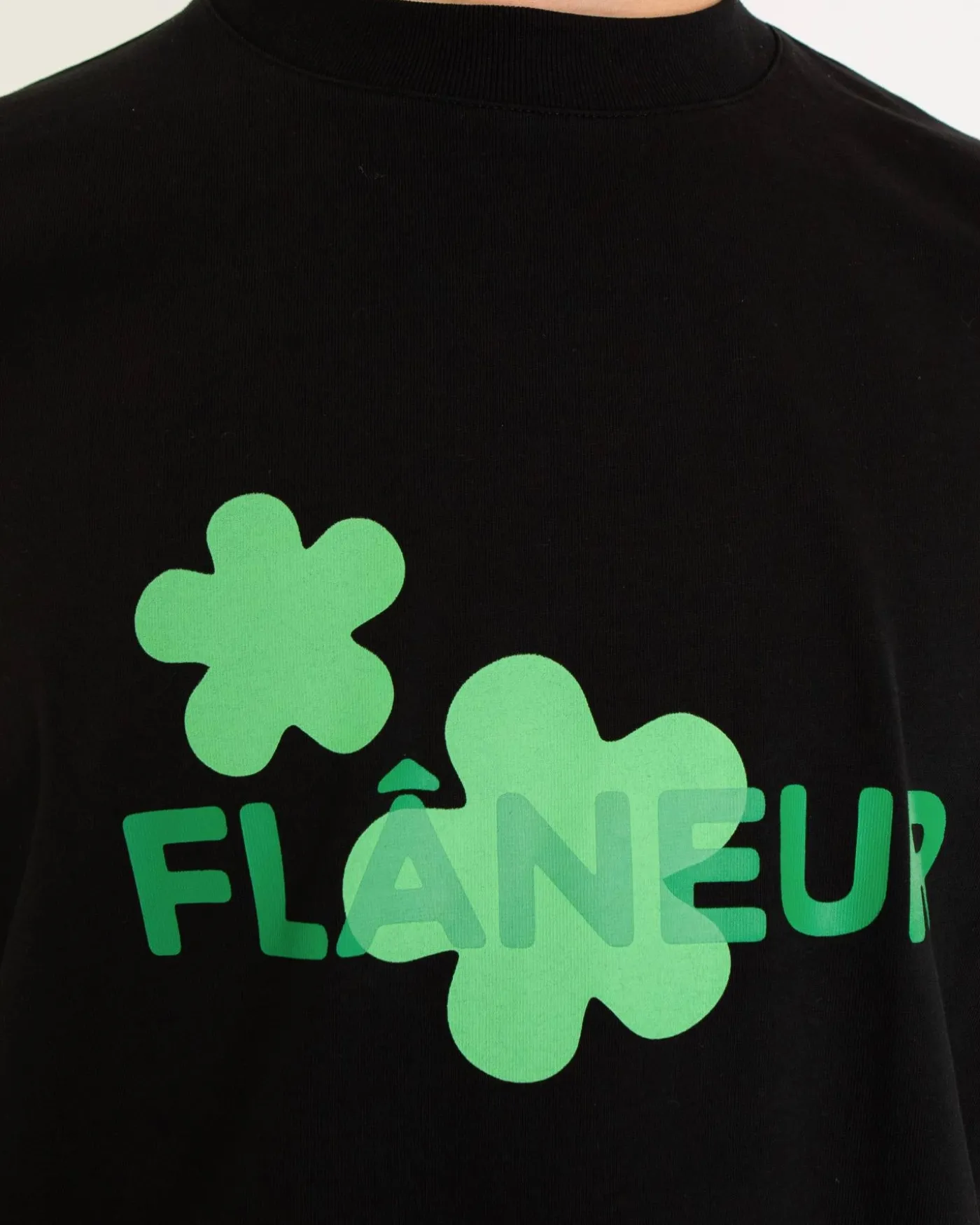 Heren Organic Flower T-Shirt Zwart