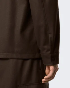 Heren Overshirt Chest Pocket Bruin