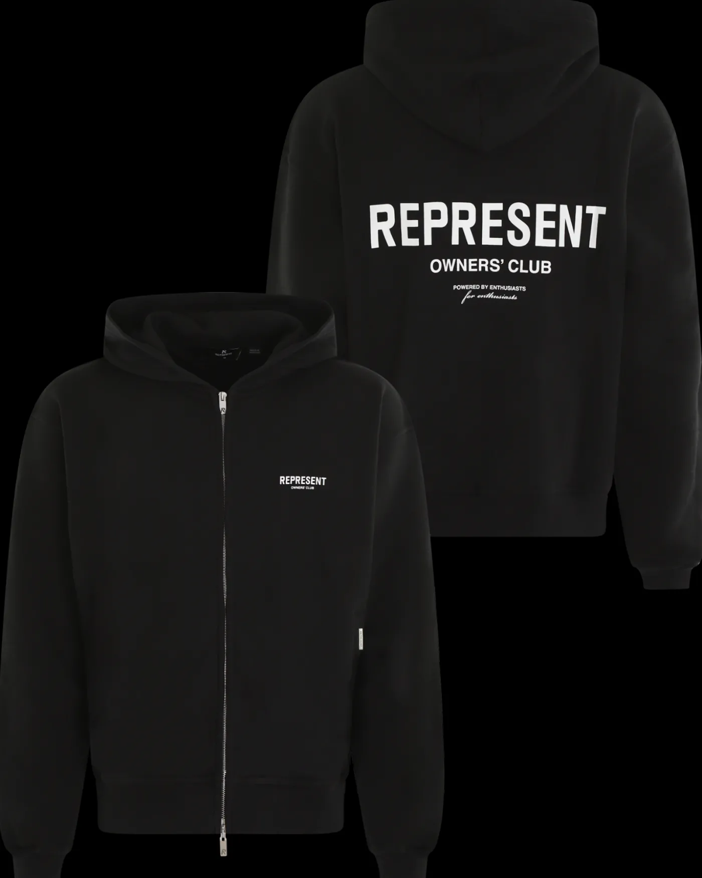 Heren Owners Club Zip Hoodie Zwart