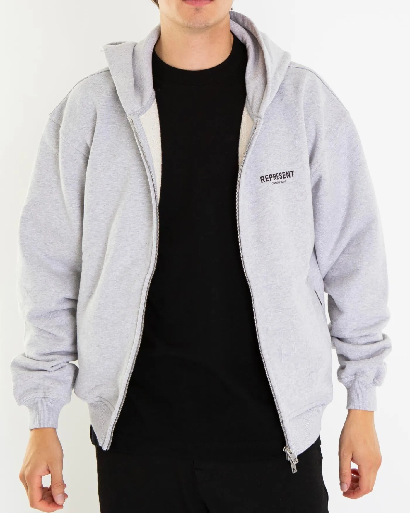 Heren Owners Club Zip Hoodie Grijs
