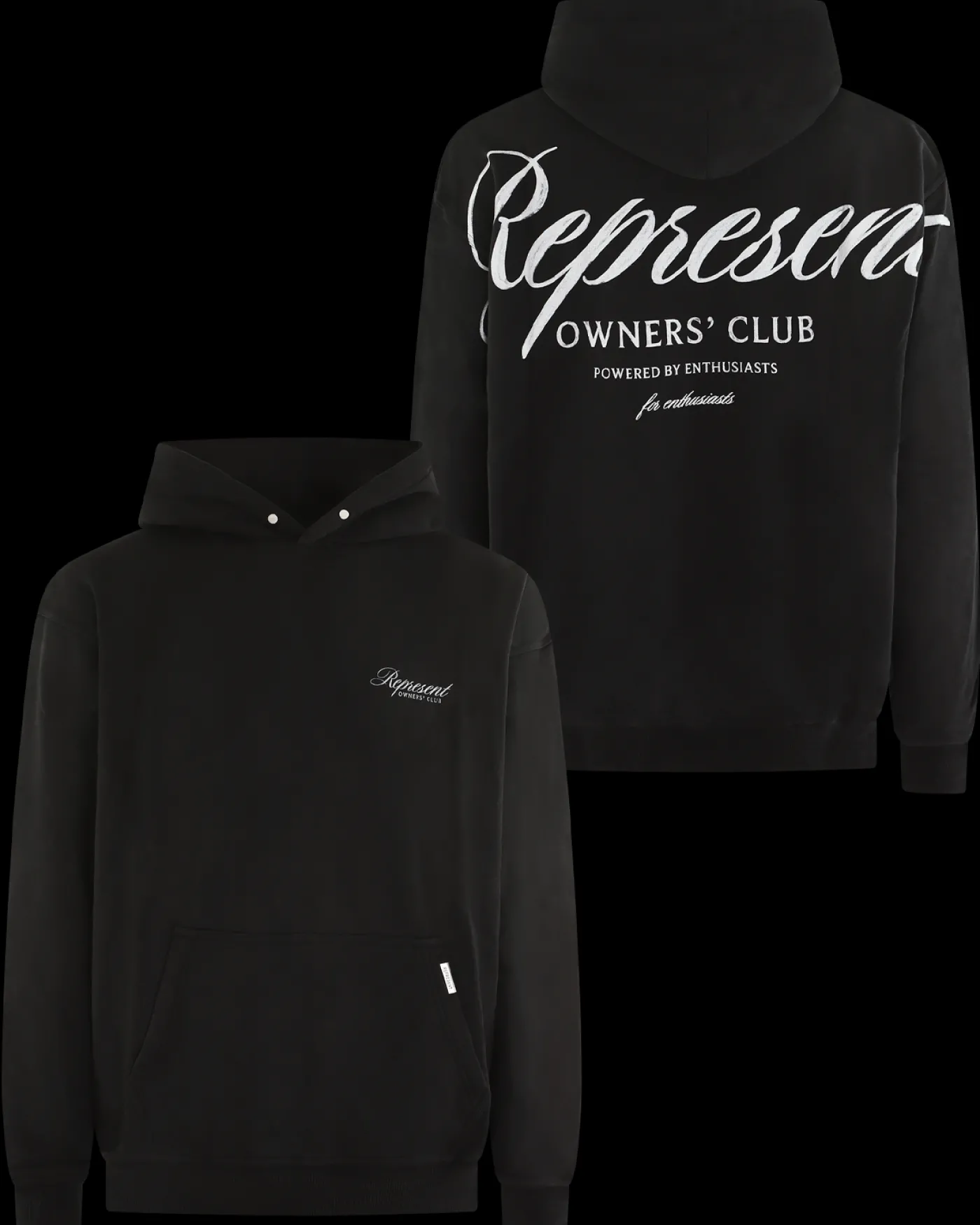 Heren Owners Script Hoodie Zwart
