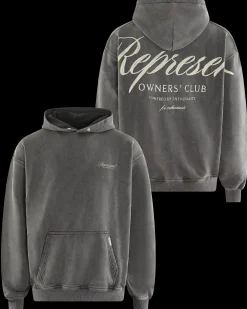 Heren Owners Script Hoodie Grijs