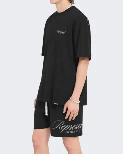 Heren Owners Script T-Shirt Blauw