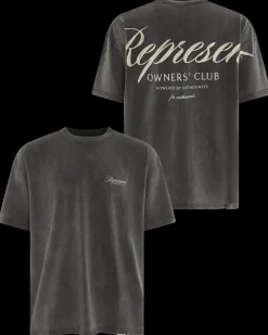 Heren Owners Script T-Shirt Blauw