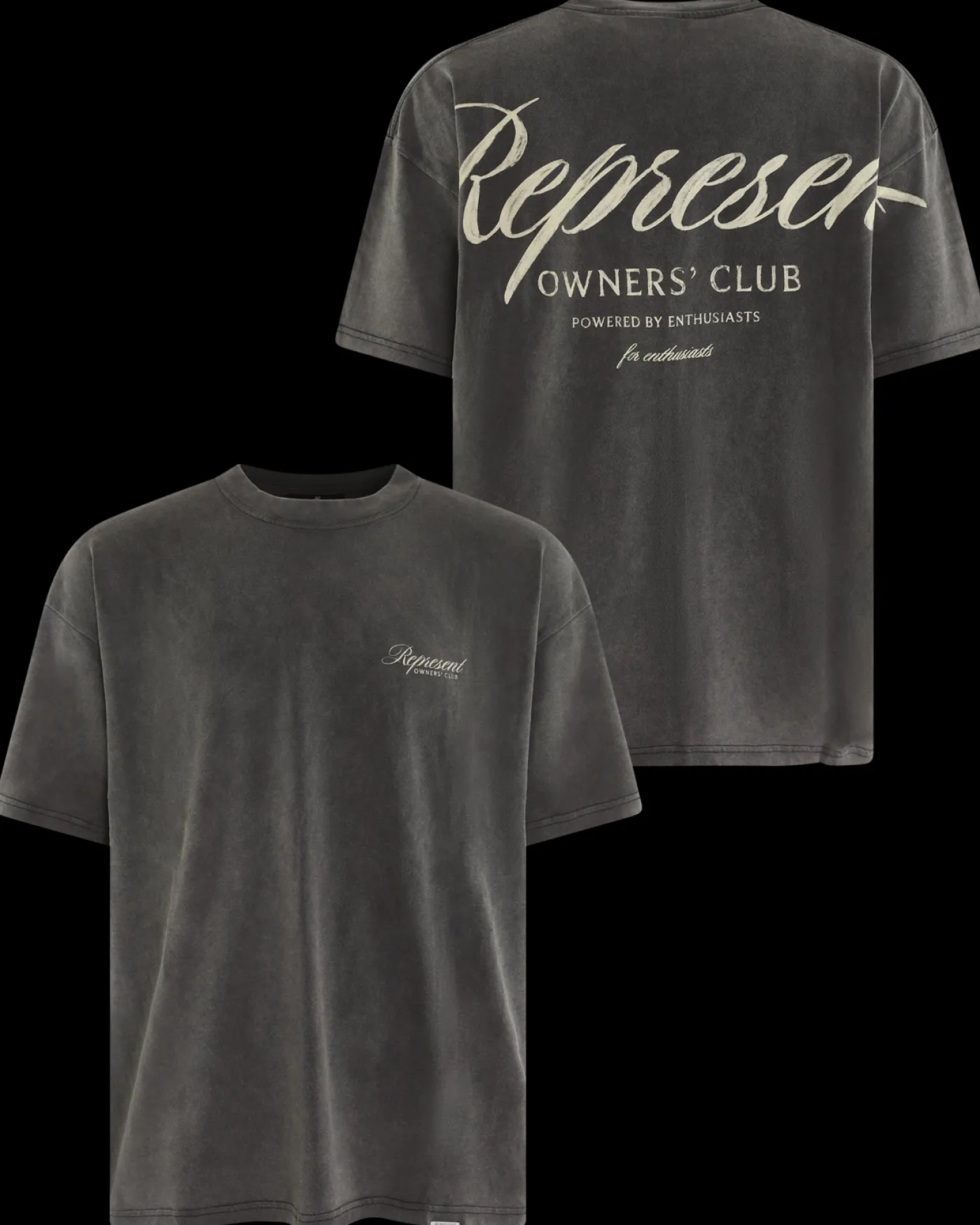 Heren Owners Script T-Shirt Blauw