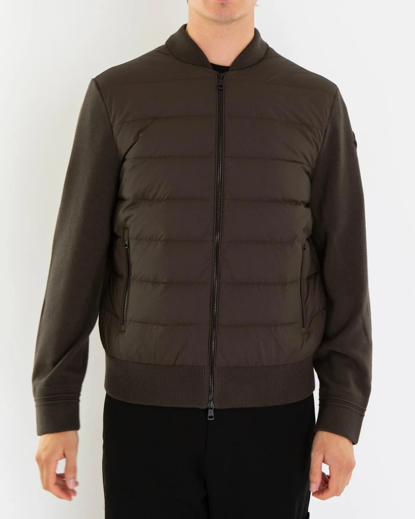 Heren Padde Wool Zip-Up Jacket Grijs