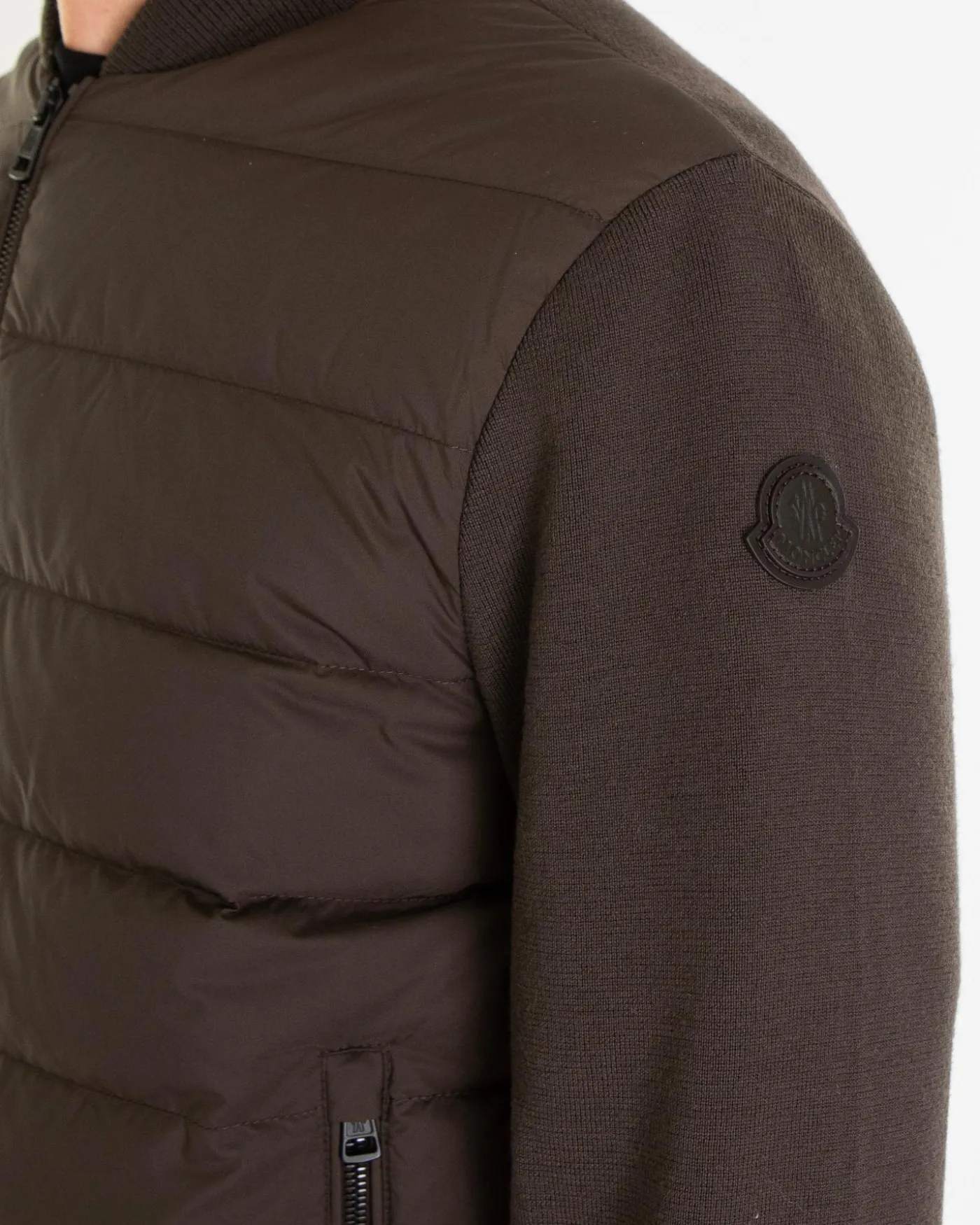 Heren Padde Wool Zip-Up Jacket Grijs