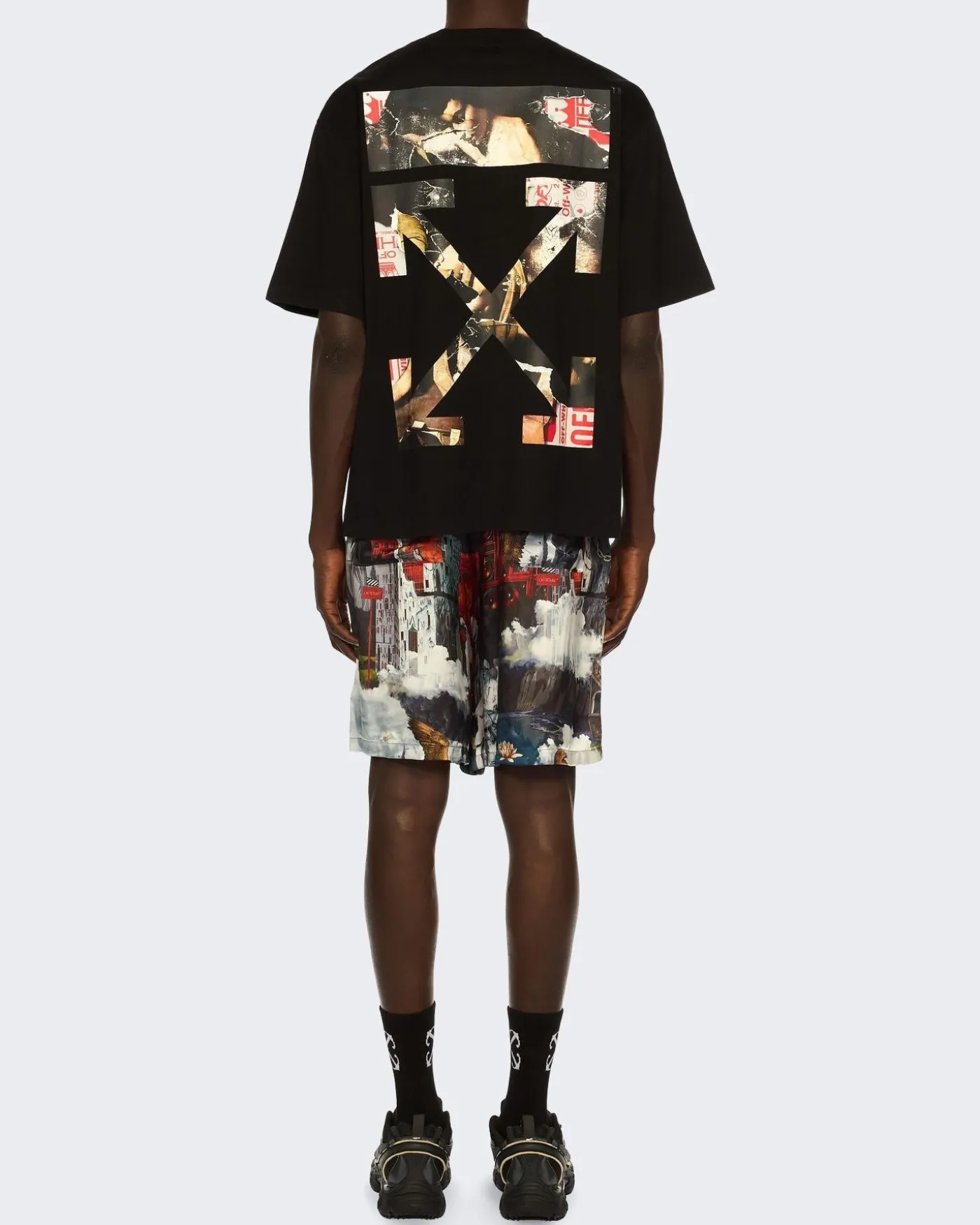Heren Paint Arrow Skate Shirt Zwart