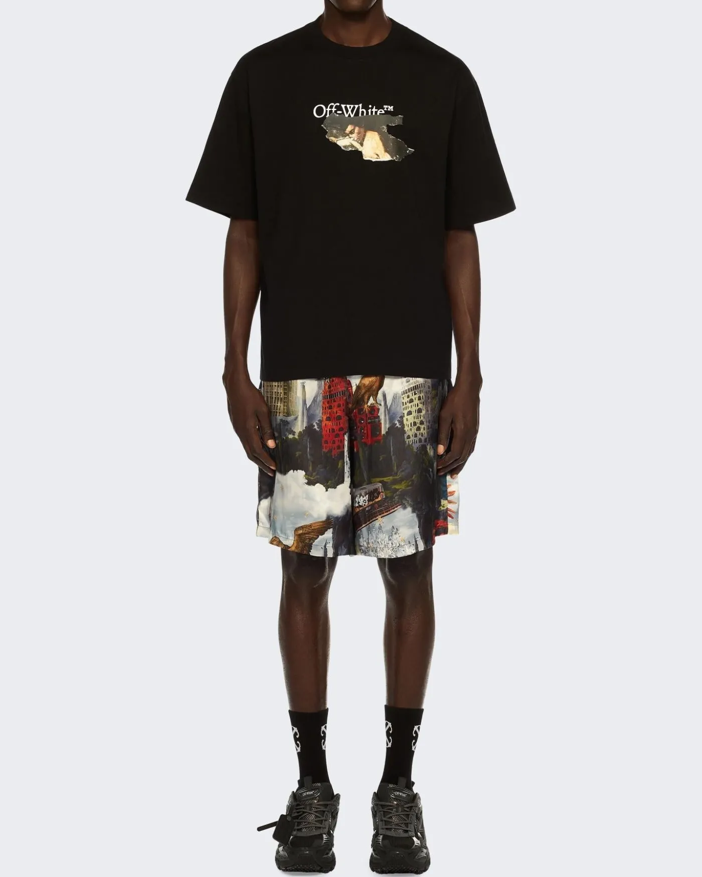 Heren Paint Arrow Skate Shirt Zwart