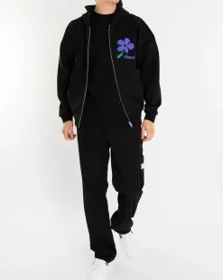 Heren Pixel Flower Zip-Up Zwart