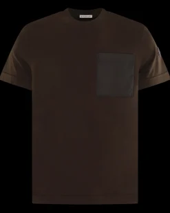 Heren Pocket T-Shirt Bruin
