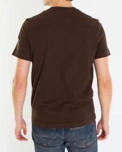 Heren Pocket T-Shirt Bruin