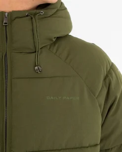 Heren Relaxed Puffer Groen