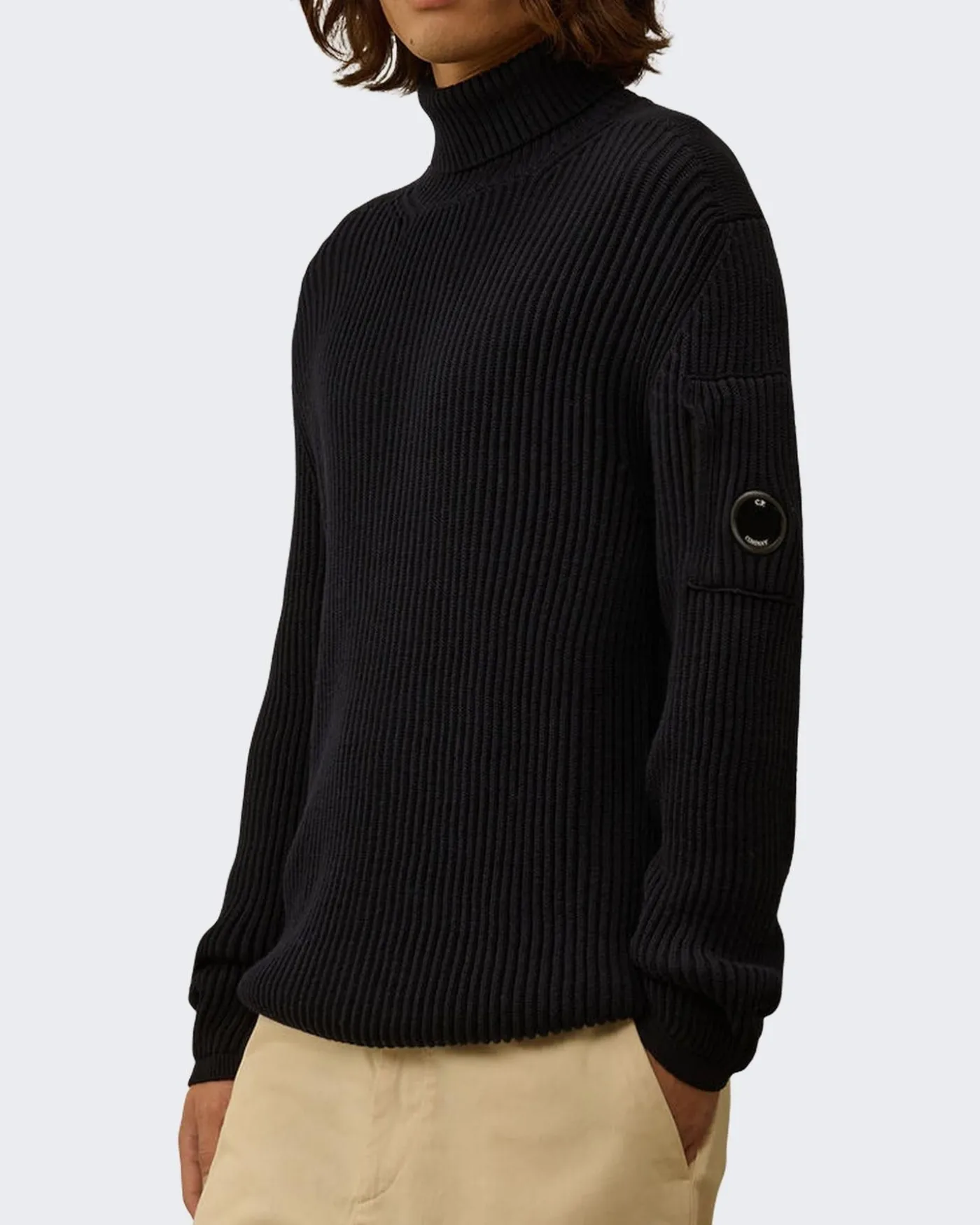 Heren Re-Wool Lens Sweater Blauw