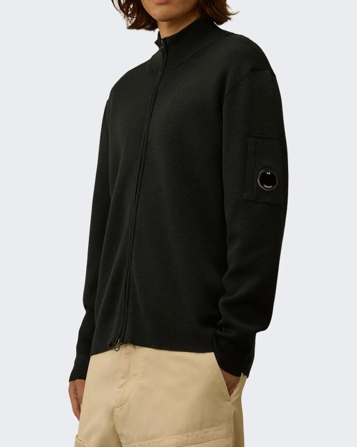 Heren Re-Wool Zip Cardigan Groen