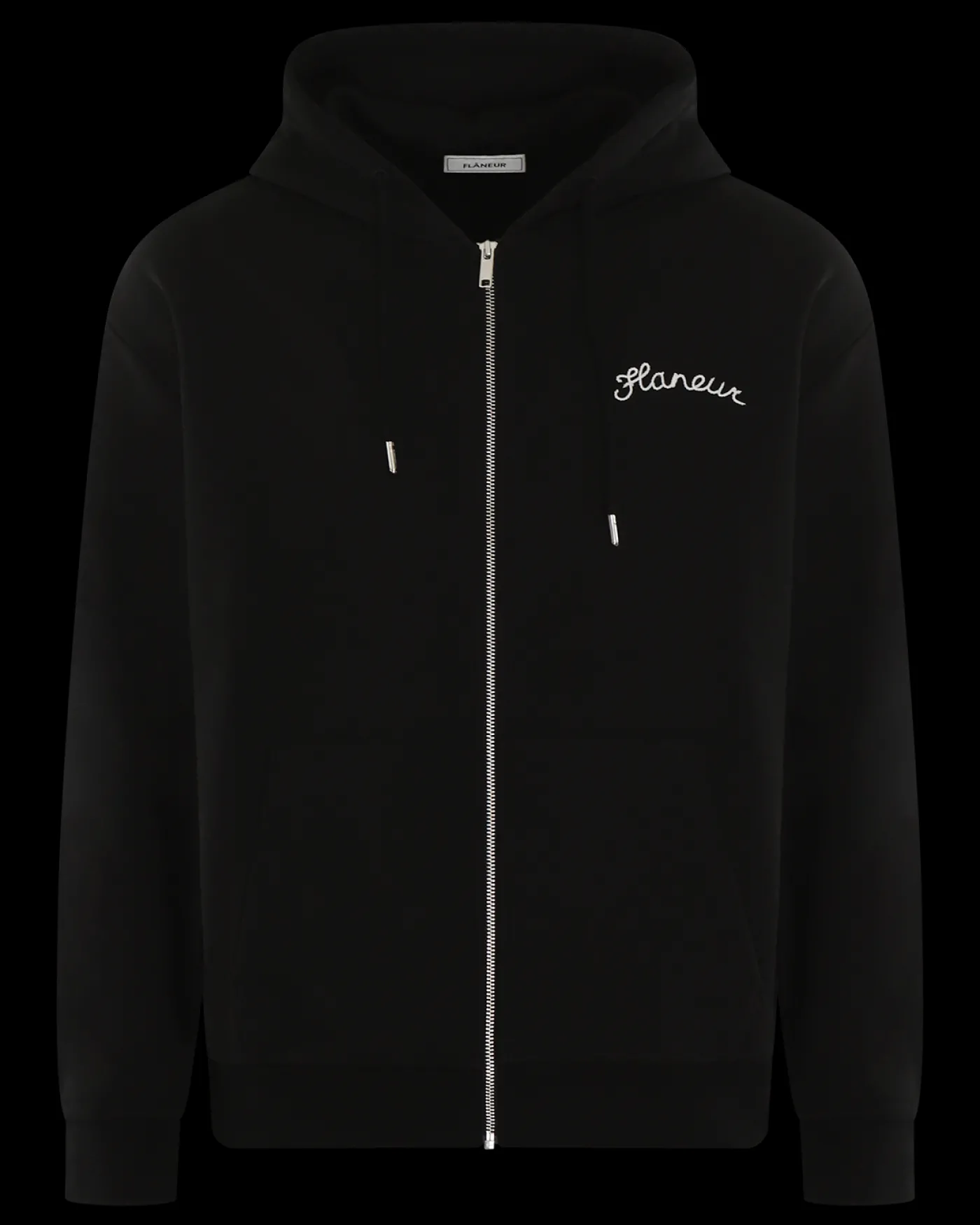 Heren Signature Zip-Up Hoodie Zwart