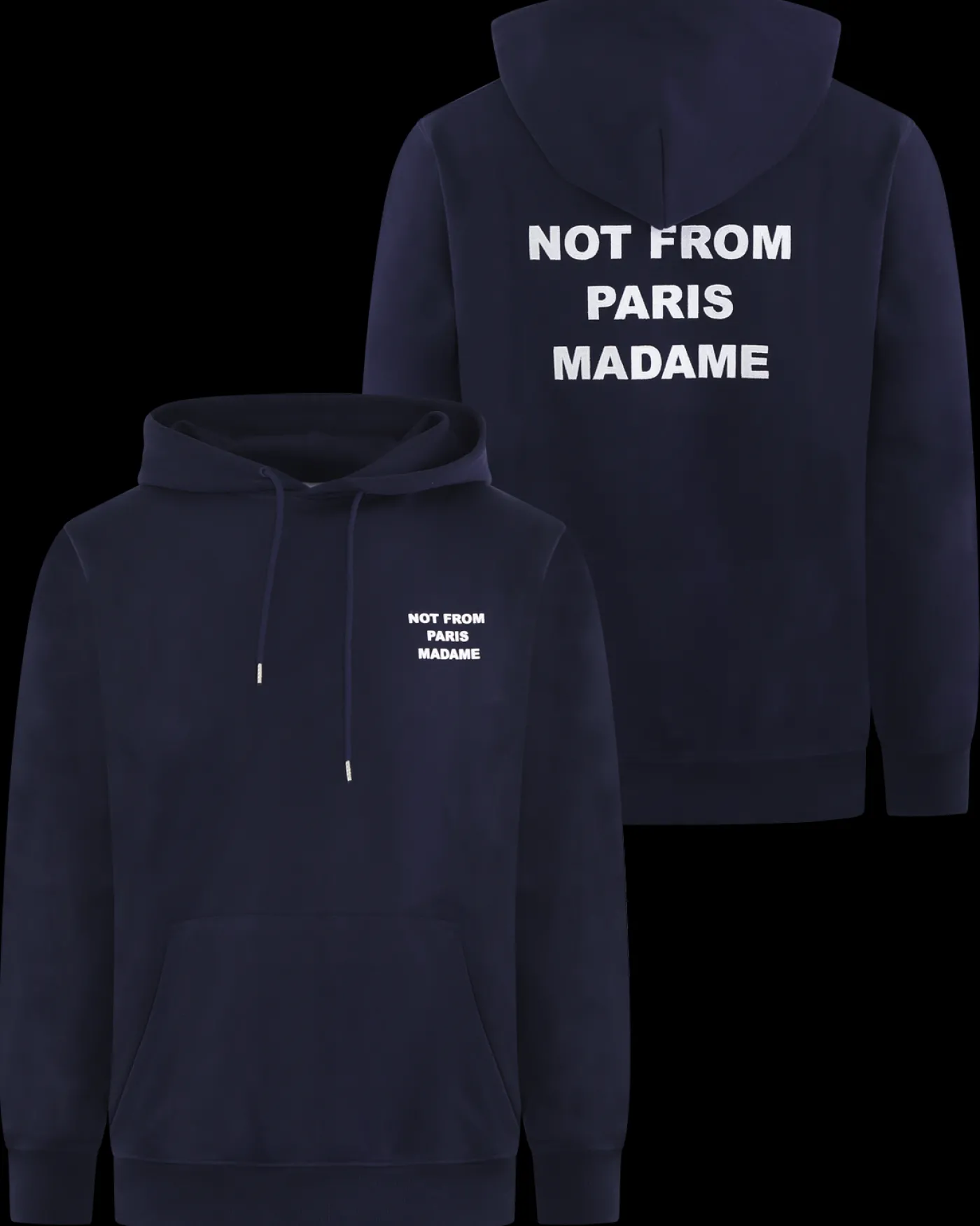 Heren Slogan Hoodie Blauw