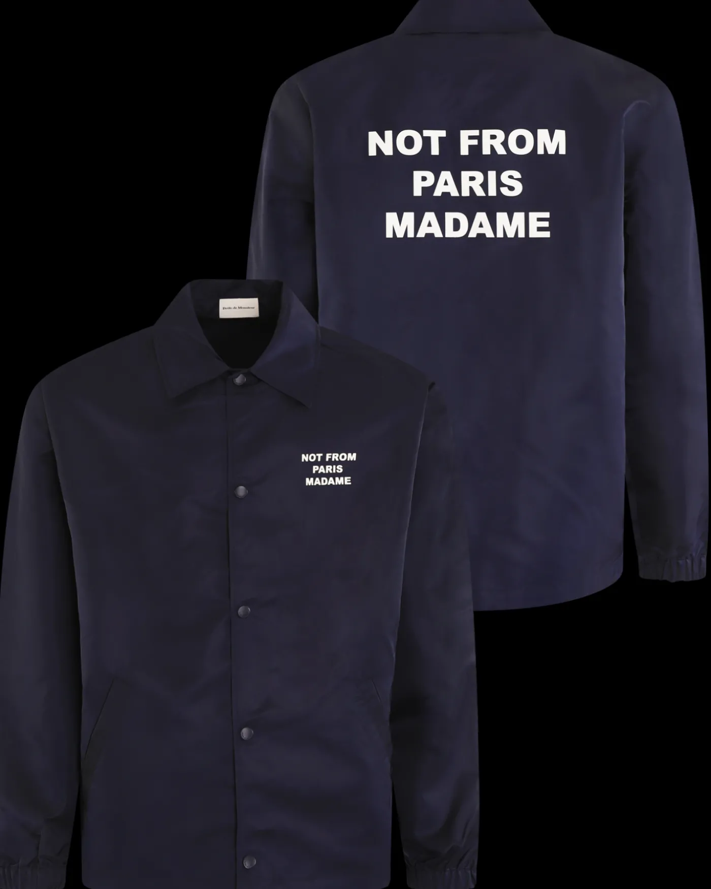 Heren Slogan Jacket Blauw