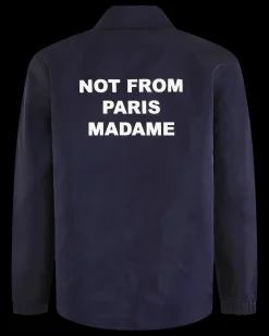 Heren Slogan Jacket Blauw