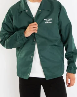 Heren Slogan Jacket Groen