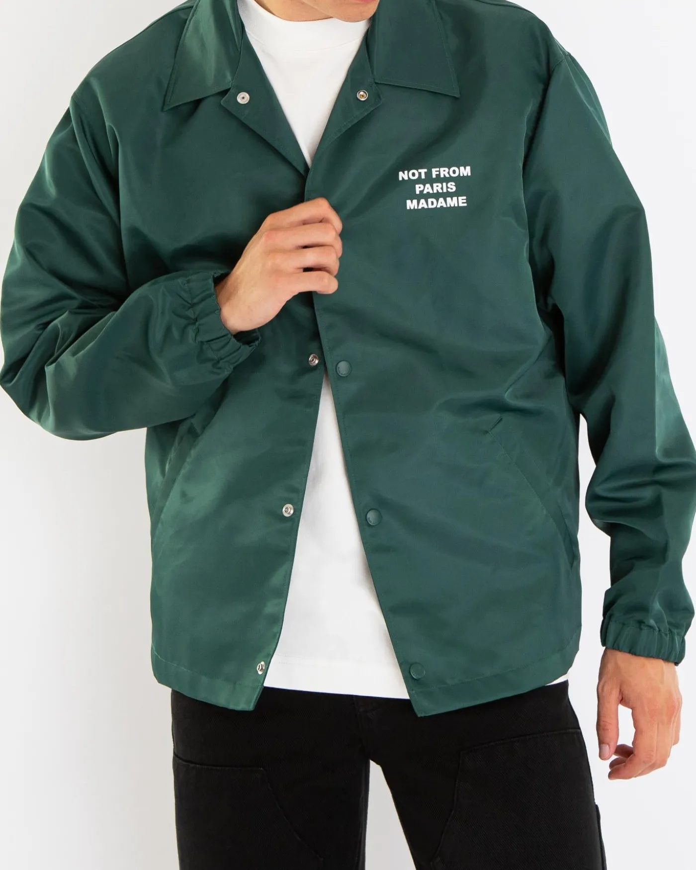 Heren Slogan Jacket Groen