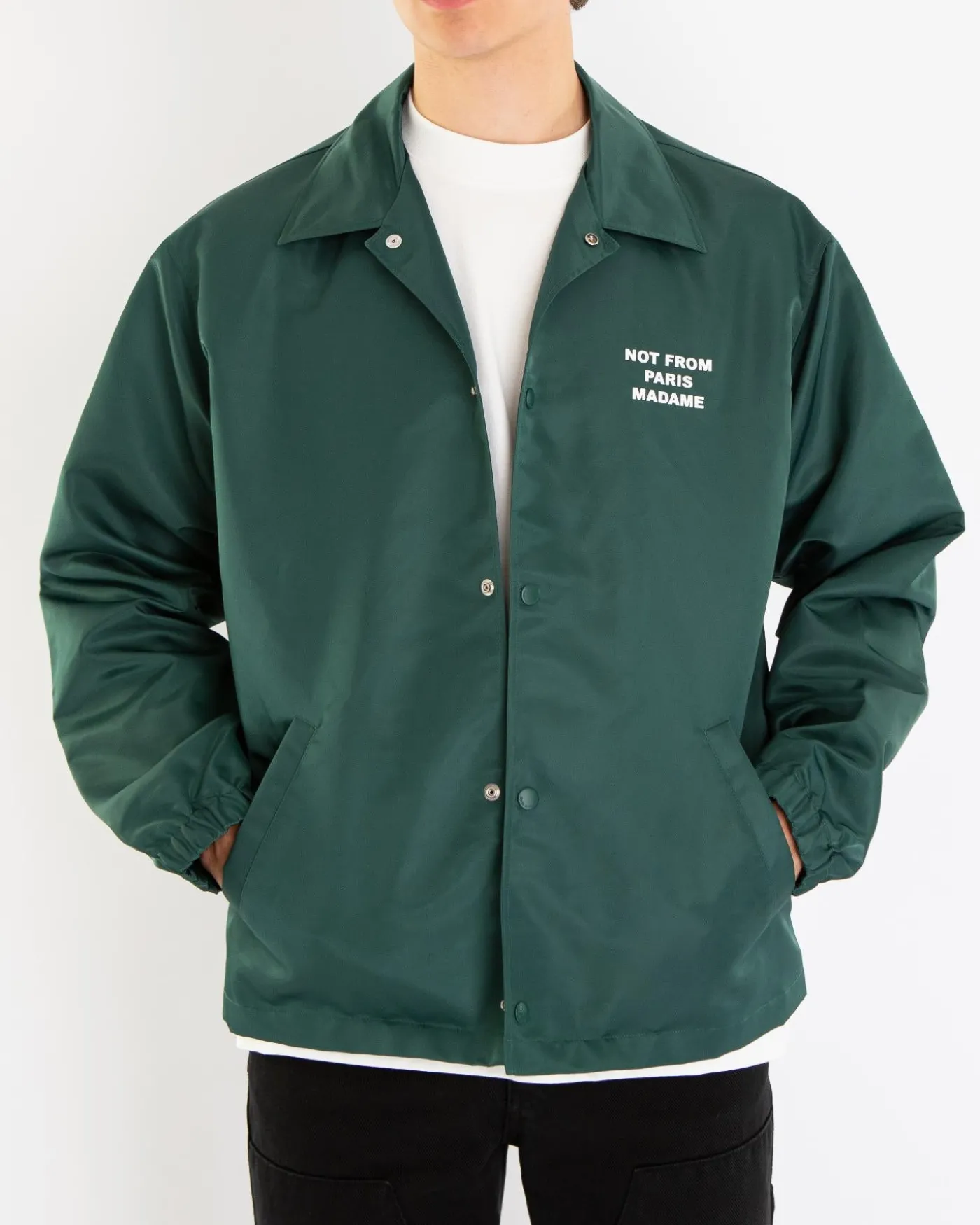 Heren Slogan Jacket Groen