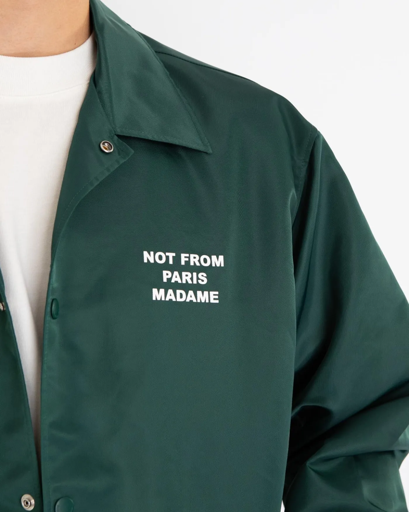 Heren Slogan Jacket Groen