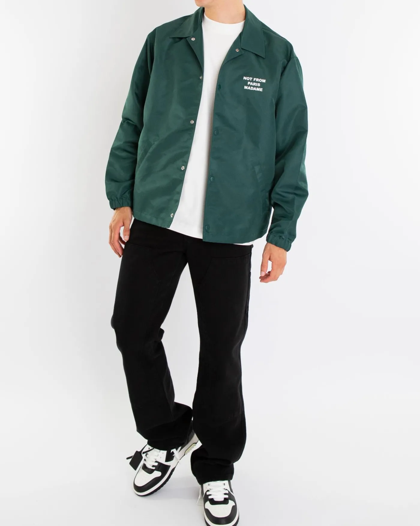 Heren Slogan Jacket Groen