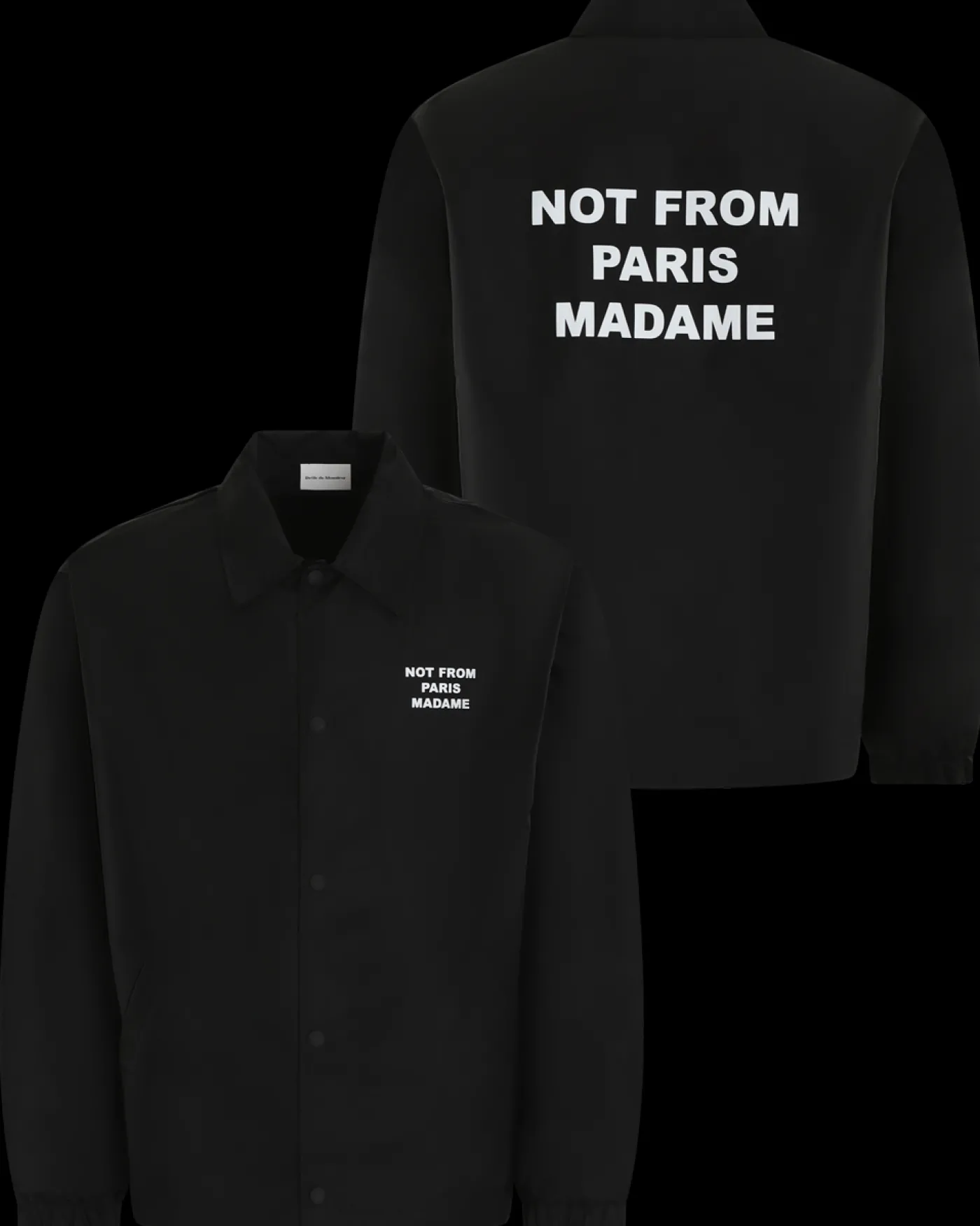 Heren Slogan Jacket Zwart
