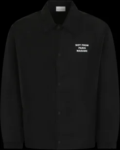 Heren Slogan Jacket Zwart