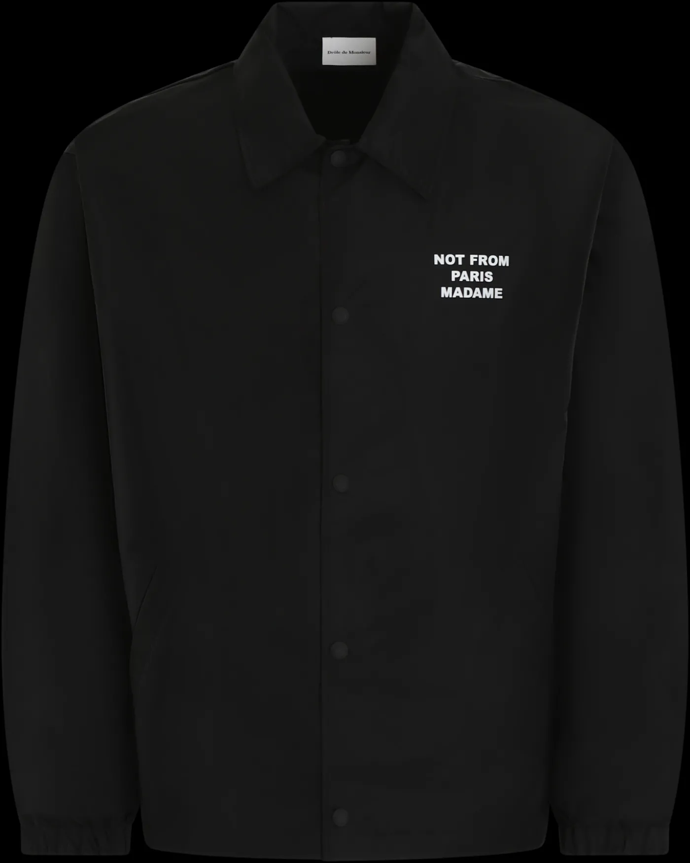 Heren Slogan Jacket Zwart
