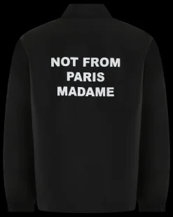 Heren Slogan Jacket Zwart